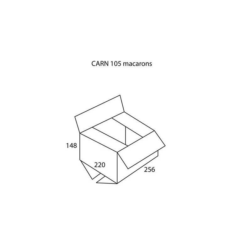 CARN 105 MACARONS 256X220X148MM BLANC
