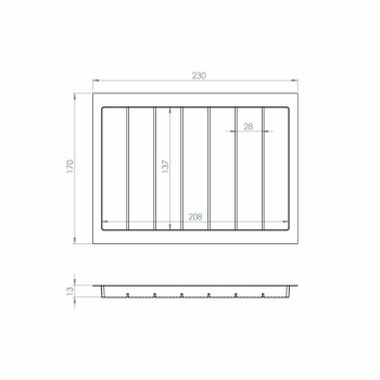 ALVEOLE 7 RANGEES 28X137mm