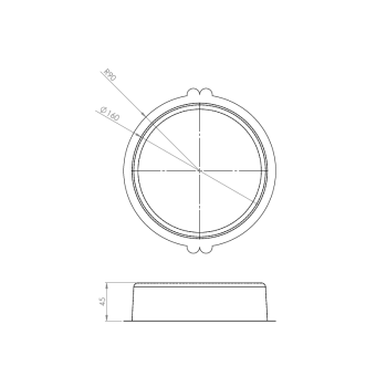 MOULES ENTREMET ROND D160XH45 BD OREILLES DECHIRABLES