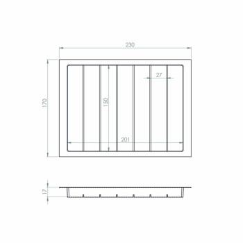 ALVEOLE 7 RANGEES 27X150mm