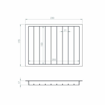 ALVEOLE 9 RANGEES 21X153mm