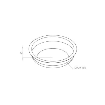 MOULES ENTREMET Ø160X40 BORDS ARRONDIS (4PERS)