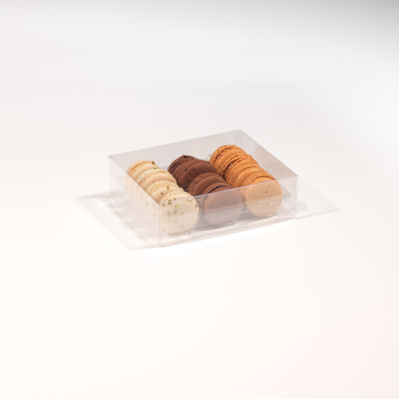 BOITE 12 MACARONS AVEC ALVÉOLE CRISTAL