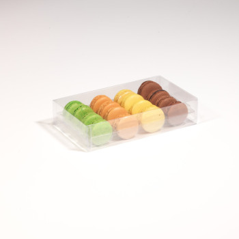 BOITE 16 MACARONS AVEC ALVÉOLE CRISTAL