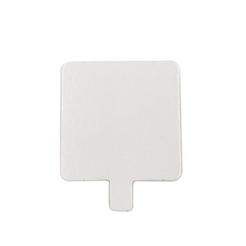 PLAQUE CARTON NOIR/BLANC DIM. 80X80 MM LANGUETTE