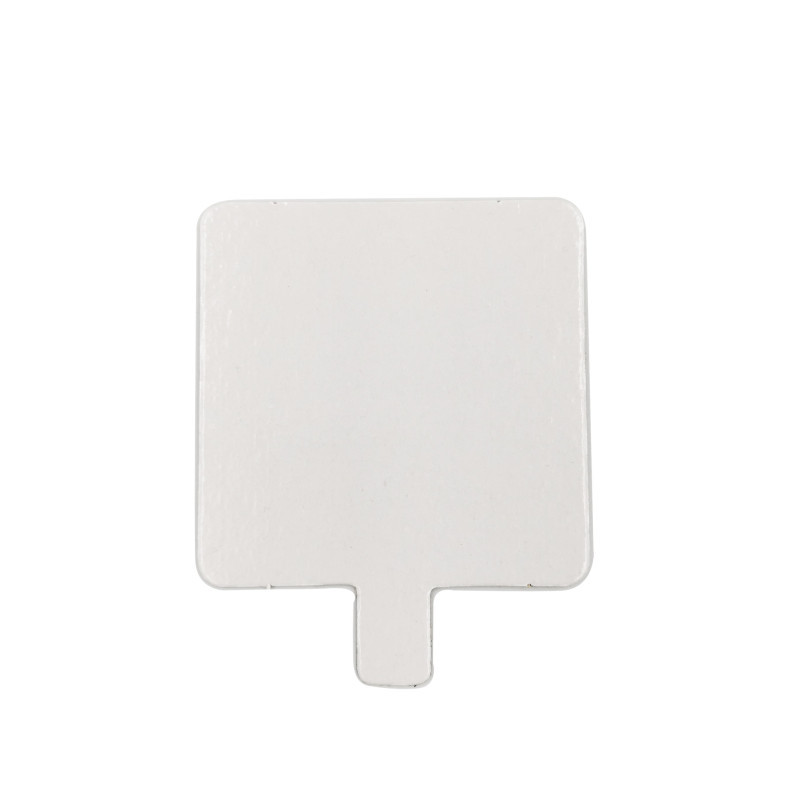 PLAQUE CARTON NOIR/BLANC DIM. 80X80 MM LANGUETTE