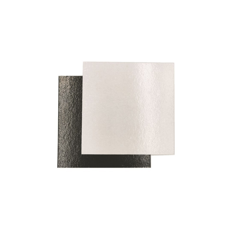 PLAQUE CARTON NOIR/BLANC DIM. 160X160 MM 