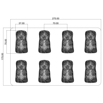 KIT 10 MDC 2X4 OURSONS GUIMAUVE NEUTRE - 44X70X16- APET CRISTAL 800µ