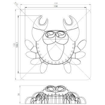 10 MOULES CRABE MM + 10 SOCLES