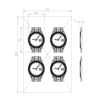KIT 10 MDC 2X2 MONTRE- APET C 800µ - 175X275 - BT CA
